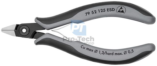 Precision side drill pliers for electronics ESD 125mm KNIPEX 13378