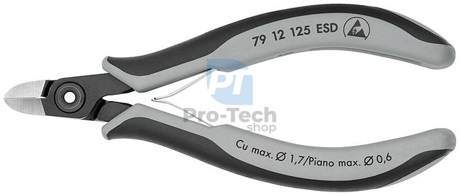 Precision side drill pliers for electronics ESD 125mm KNIPEX 13383