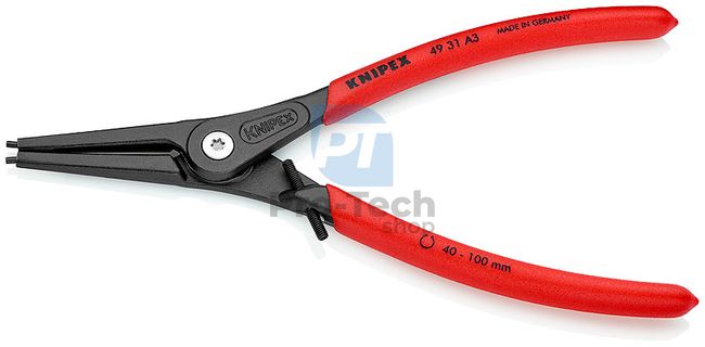 Precision circlip pliers 225mm with tips 2,3mm KNIPEX 13242