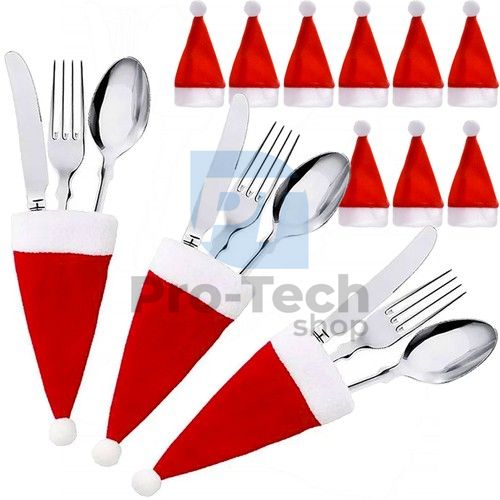 Cutlery case - Santa Claus hats 12pcs Ruhhy 22303 76009