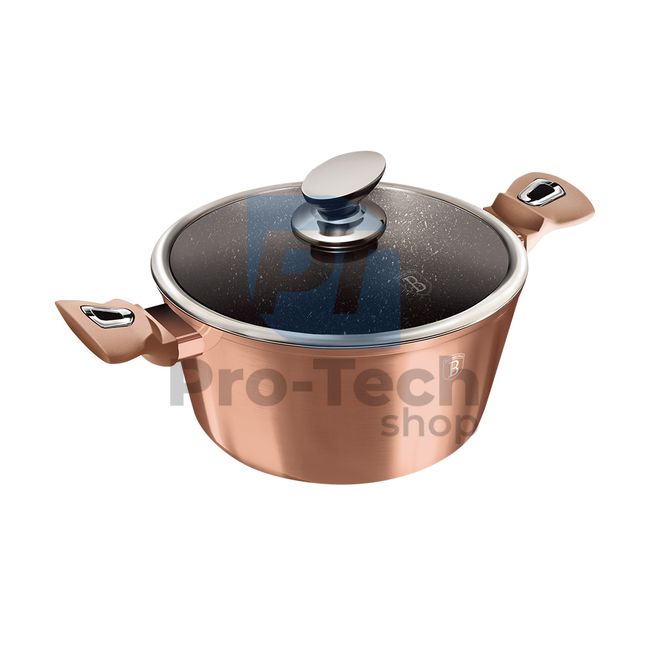 Saucepan with marble surface and lid 30cm METALLIC LINE ROSE GOLD EDITION 19446