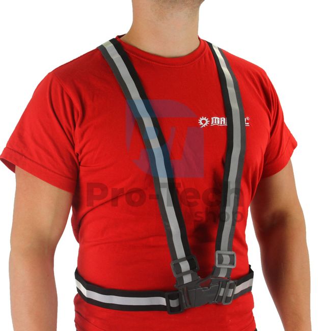 Reflective suspenders - grey 12949