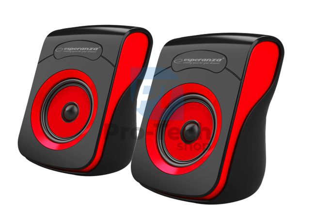 Speakers 2.0 USB FLAMENCO, black and red 73271