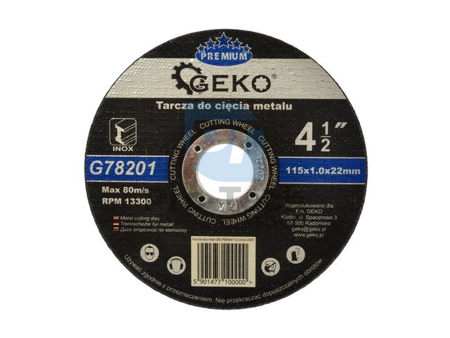 Metal cutting disc 115mm x 1,0mm x 22mm 02587