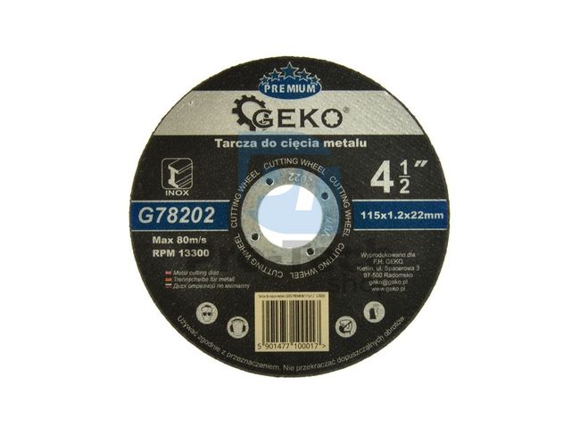 Metal cutting wheel 115mm x 1,2mm x 22mm 02097