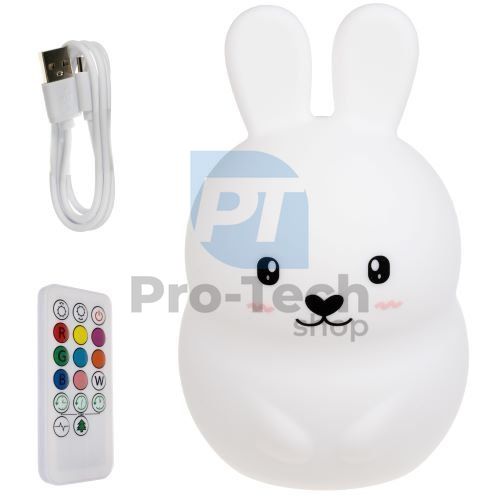 RGB Night light with remote control - rabbit 75008