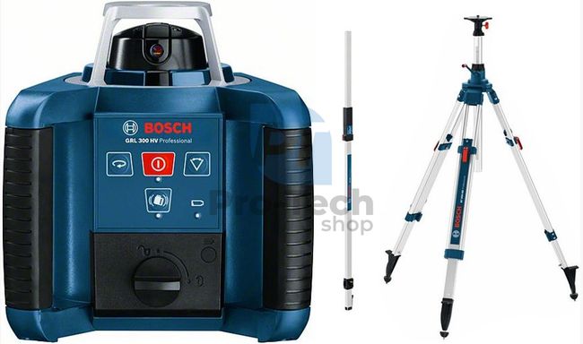 Rotary laser Bosch GRL 300 HVG with BT 300 HD construction tripod and GR 240 measuring bar 15264