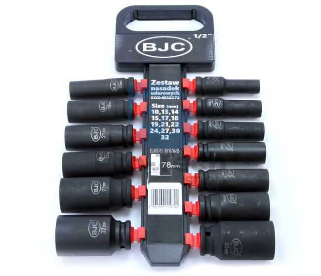 Set of 13 pcs forged socket wrenches BJC 1/2" 10-32mm 06820