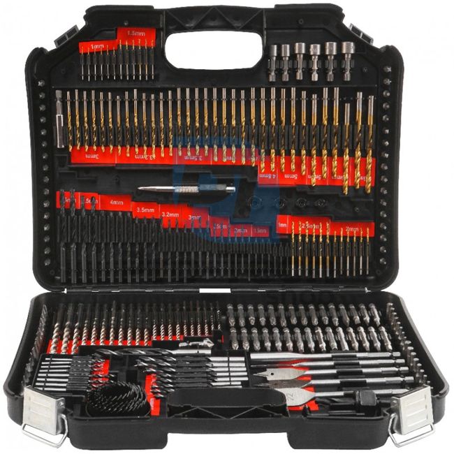 Set of bits and drills for wood, metal and concrete 246pcs 15117