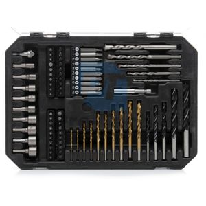 Set of bits and drill bits for wood, metal and concrete 81pcs 10046