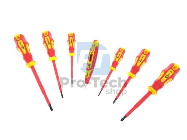 Set of electrician's screwdrivers 6pcs + tester with display 09799