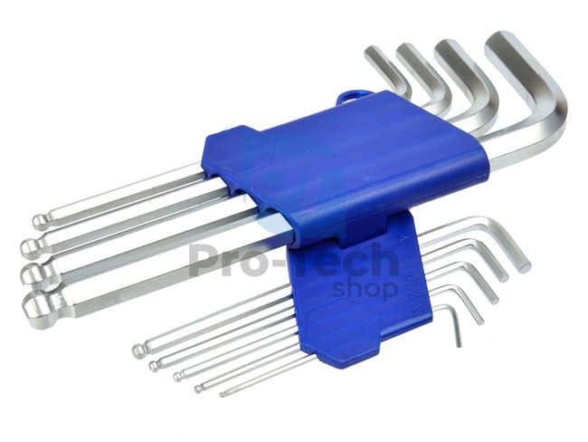 Set of ball end hex key wrenches 1.5 - 10mm 9pcs 00635