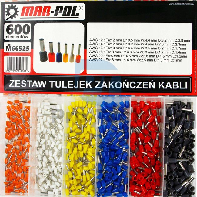 Cable connectors and end caps set 600pcs 14369