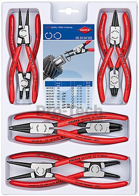 Set of circlip pliers with tools 8 pcs KNIPEX 09004