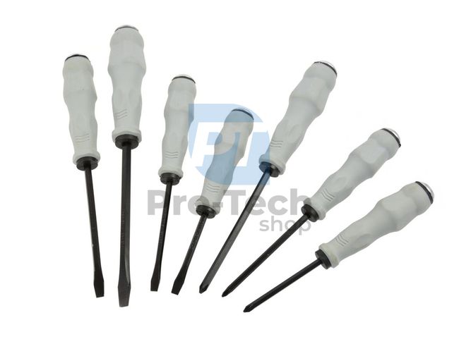 Set of cross and flat head screwdrivers 7pcs 01556