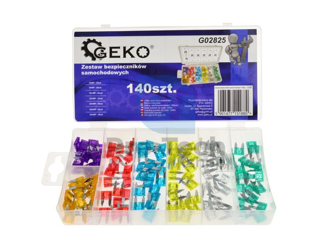 Set of small car fuses 140pcs 3A-30A 09846