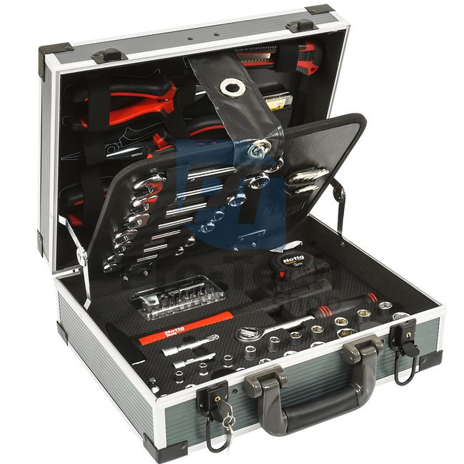 Tool set in aluminium case 90pcs 14310