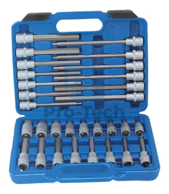 Set of socket wrenches HEX 30pcs 1/2" Satra 12649