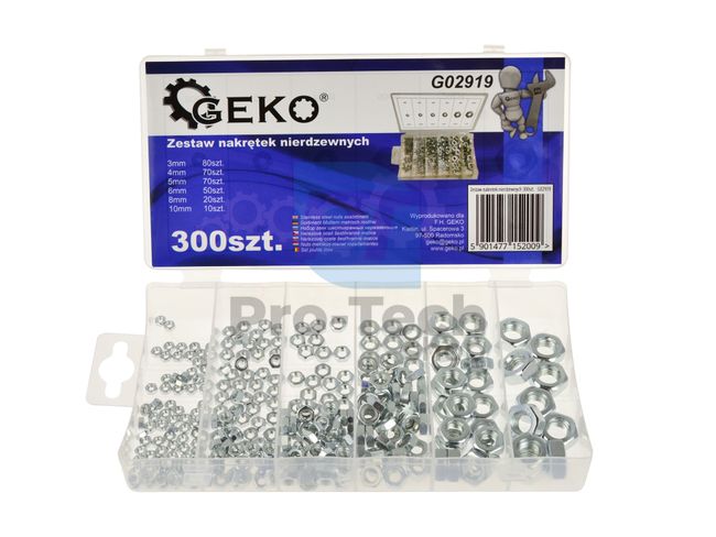 Set of steel nuts 300pcs 09881