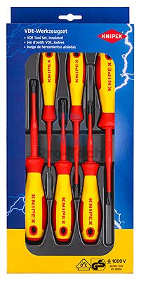 Set of flat and Phillips screwdrivers 6pcs KNIPEX 16053