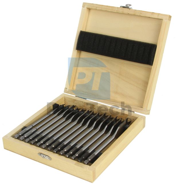 Set of flat wood drill bits 6-25mm 13pcs 15960