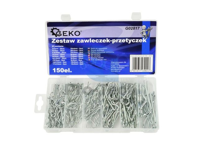 Set of spring cotter pins 150pcs 06427