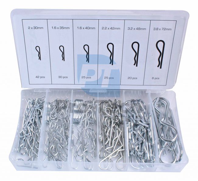 Set of flexible cotter pins 150pcs 2-3,8mm 12894