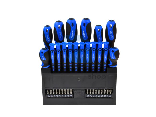 Set of screwdrivers and bits in stand 36pcs 09919