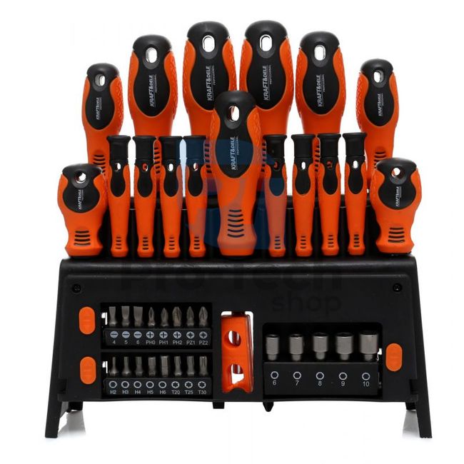 Set of screwdrivers and bits in stand 39pcs 10775