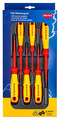 Set of flat and Phillips screwdrivers 6pcs KNIPEX 13416