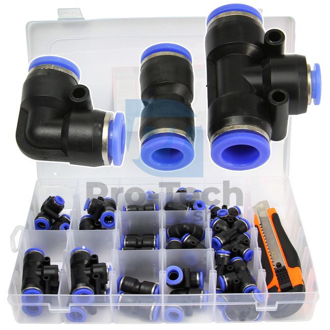 Air hose coupling set 4-12mm 52pcs 40426