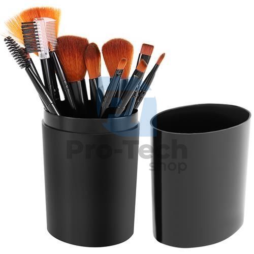 Set of make-up brushes, 12 pcs, black + packaging 75104