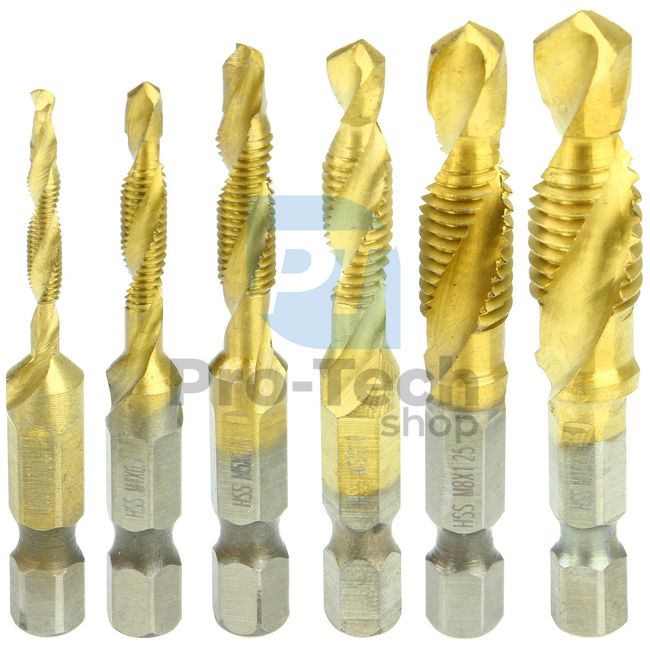 Set of tapping drills 6pcs HSS M3-M10 40050