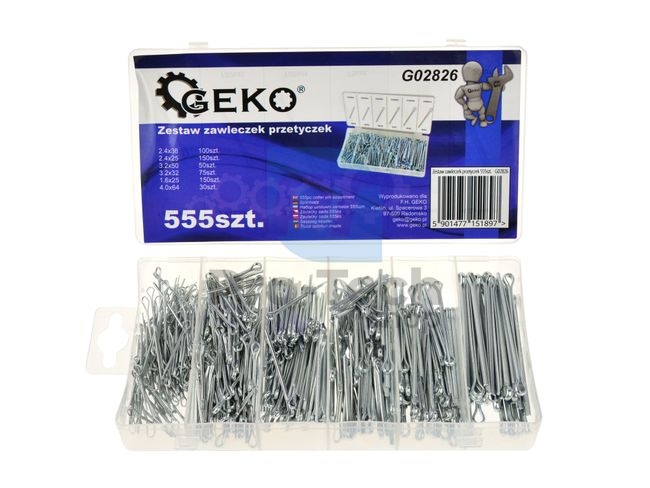 Stainless steel cotter pin set 555pcs 09876