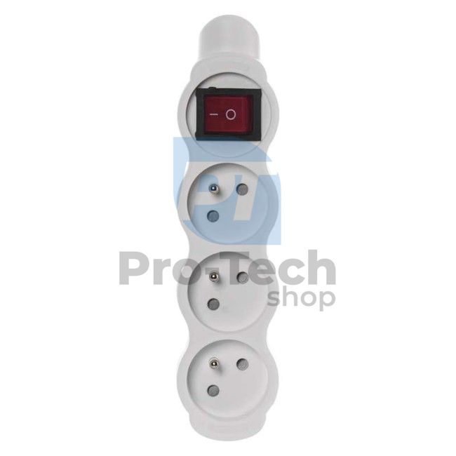 Separate 3 socket with switch, white 72010