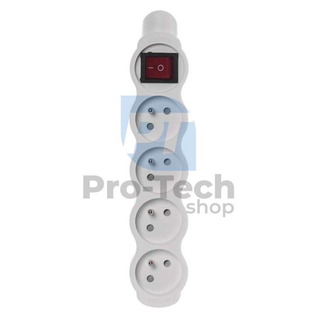 Separate 4 socket with switch, white 72012