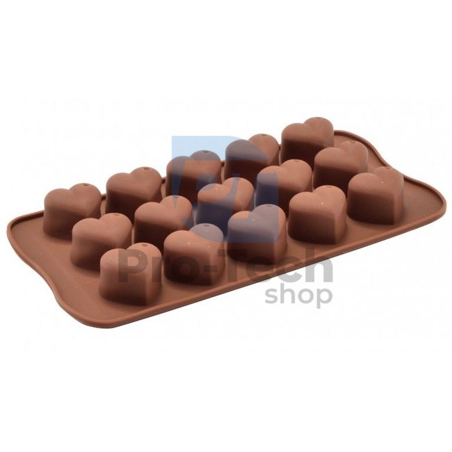 Silicone mould for chocolate bonbons Heart 51349