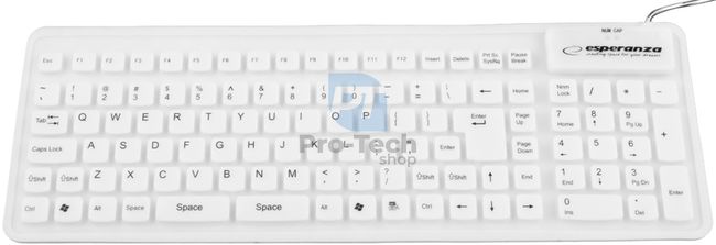 Silicone keyboard USB/OTG, white 72912