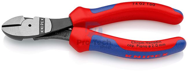 High leverage diagonal pliers with multi-component handles 160 mm KNIPEX 08236