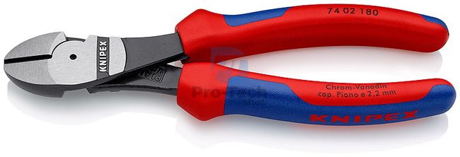 Heavy-duty diagonal cutting pliers with multi-component handles 180 mm KNIPEX 08238