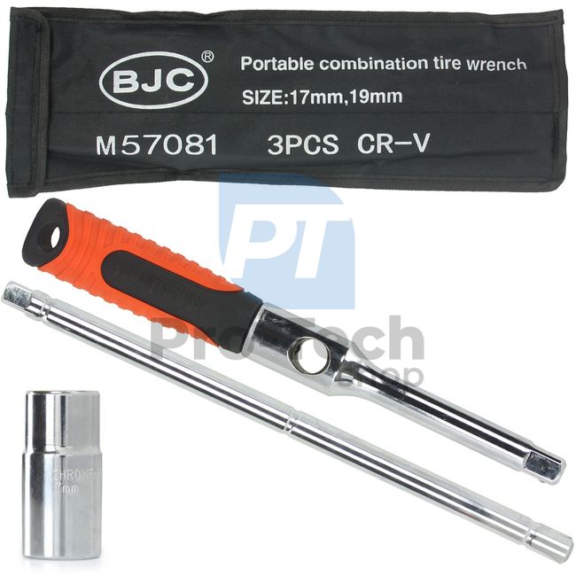 Folding wheel wrench 17/19mm BJC 14330