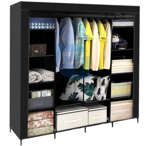 Folding textile wardrobe 170x170x45cm Ruhhy 21744 75159