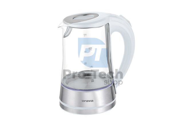 Glass kettle 1,7L Orava, white 73631