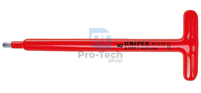 Hex Screwdriver 250 mm Insulated HEX8 T Shape KNIPEX 08852