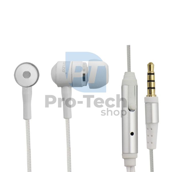 Earbuds with microphone MOBILE, white 72785