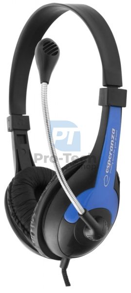 Headphones with microphone ROOSTER, blue 72776