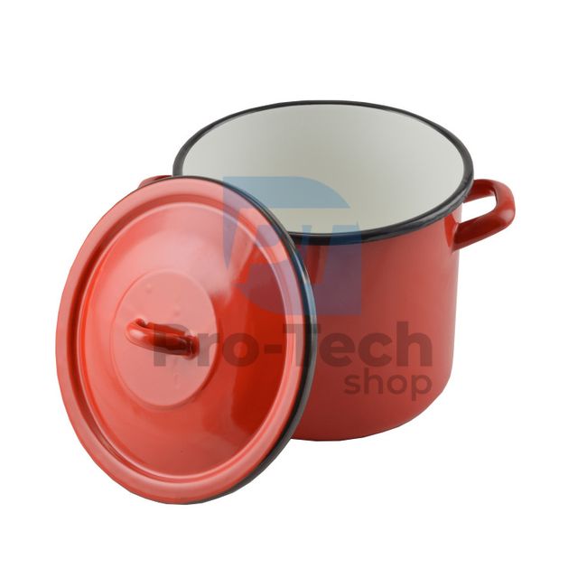 Enamel pot with lid 6l 21cm 53469