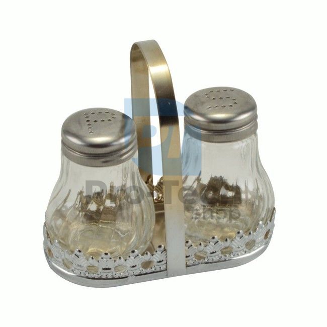 Salt and pepper shaker with stand 52549