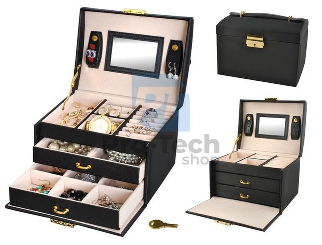 Jewellery box with mirror - black 75319