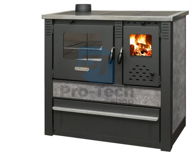 Stove 10,54 kW left outlet grey 40243